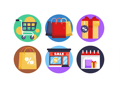 Black Friday Icons black friday black friday sale blackfriday coloured icons ecommerce flat icons icon icons icons pack vector vectors