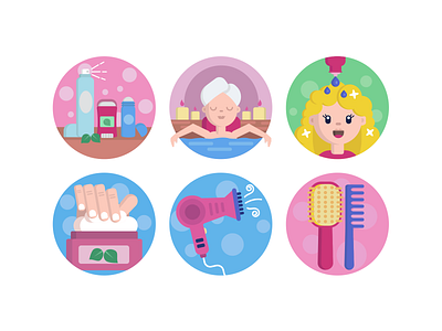 Beauty Icons beauty beauty product beauty salon brush coloured icons flat icons icon icons icons pack makeup spa vector vectors