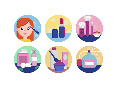 Beauty Icons beauty beauty products coloured icons flat icons icon icons icons pack make up mascara vector vectors