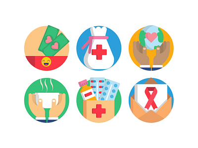 Charity Icons charity coloured icons donation donations flat icons healthcare icon icons icons pack medicine money vector vectors