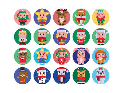 Kids Avatars Icon Pack, Flat