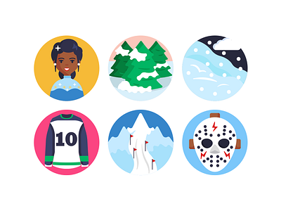 Winter Sports Icons coloured icons flat icons icon icons icons pack illustration sports vector vectors winter winter sports