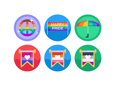 Pride LGBT Icons coloured icons flat icons gay gaypride icon icons icons pack lbgt lgbtq lgbtqia pride month vector vectors