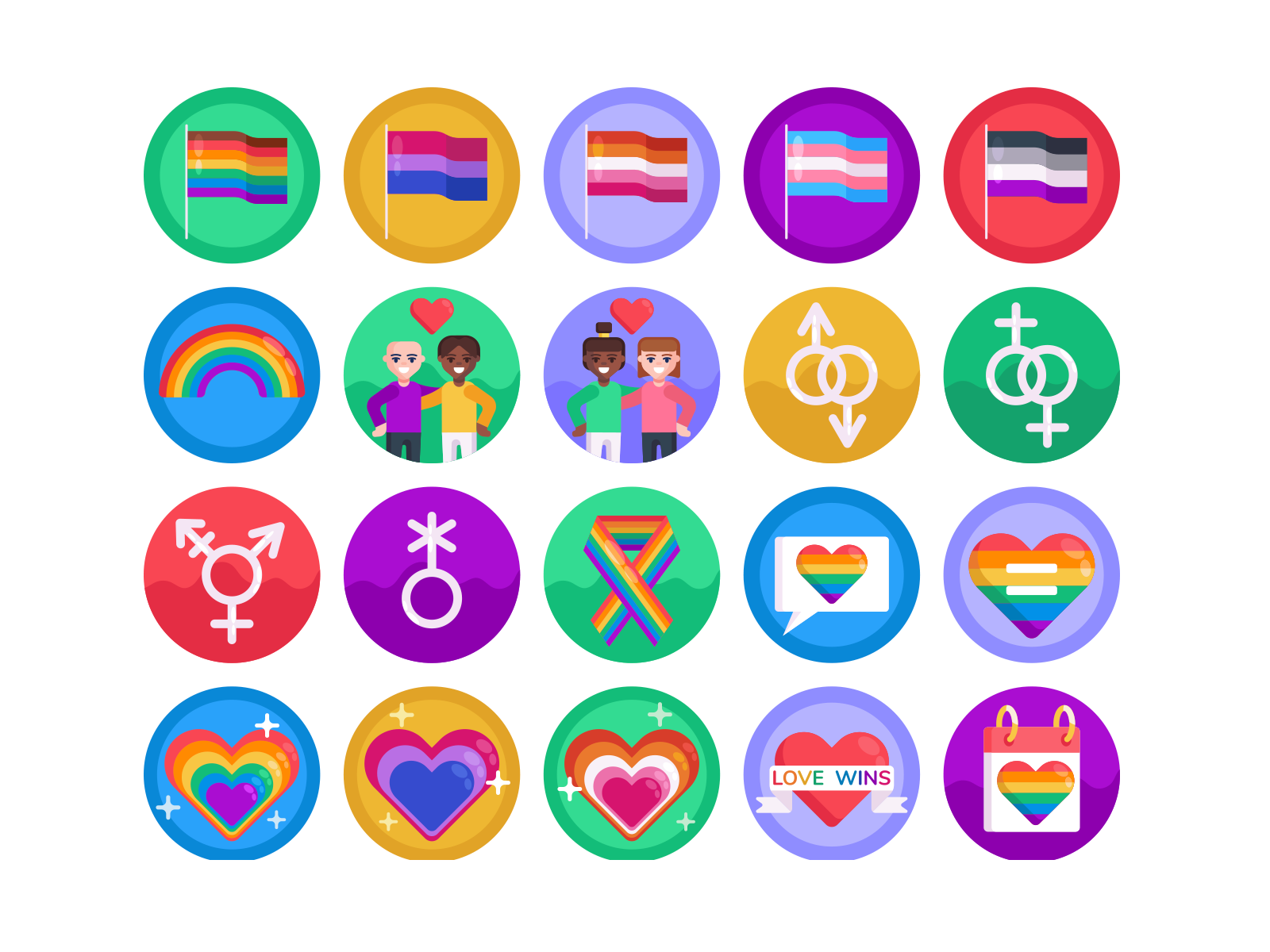 Pride Lgbt Icons By Dighital On Dribbble 