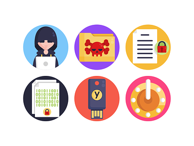 Security Icons antivirus coloured icons flat icons icon icons icons pack illustration password protection technology vector vectors