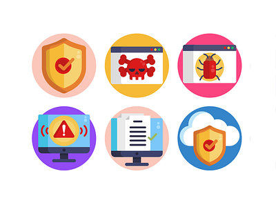 Security Icons antivirus coloured icons flat icons icon icons icons pack password pc protection security technology vector vectors