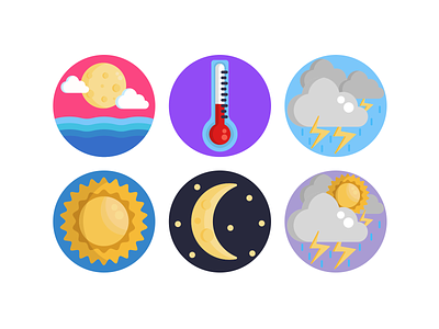 Weather Icons cloud coloured icons flat icons icon icons icons pack vector vectors weather weather app weather forecast weather icon