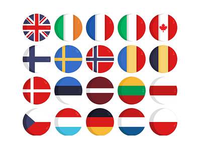 Country Flags Icons coloured icons country flags flags flat icons icon icons icons pack nationality vector