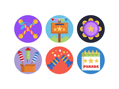 Parade Celebration Icons
