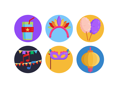 Parade Celebration Icons celebration coloured icons flat icons holiday icon icons icons pack parade vector vectors