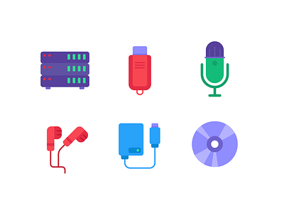 Computer Hardware Color Icons coloured icons computer cpu flat icons hardware icon icons icons pack output devices vector vectors