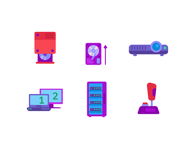 Computer Hardware Color Icons