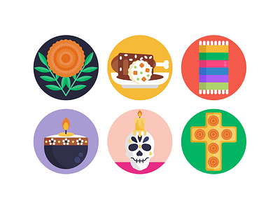 Day of the Dead Icons coloured icons day of the dead flat icons halloween icon icons icons pack scary skull vector vectors