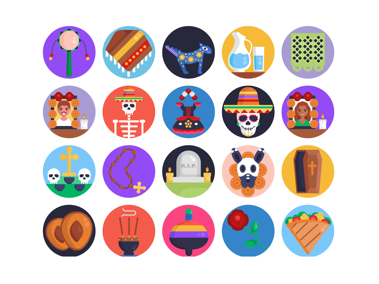 Day Of The Dead Icons By Dighital On Dribbble