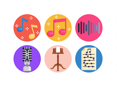 Music Icons coloured icons flat icons icon icons icons pack music music codes music instrument vector vectors