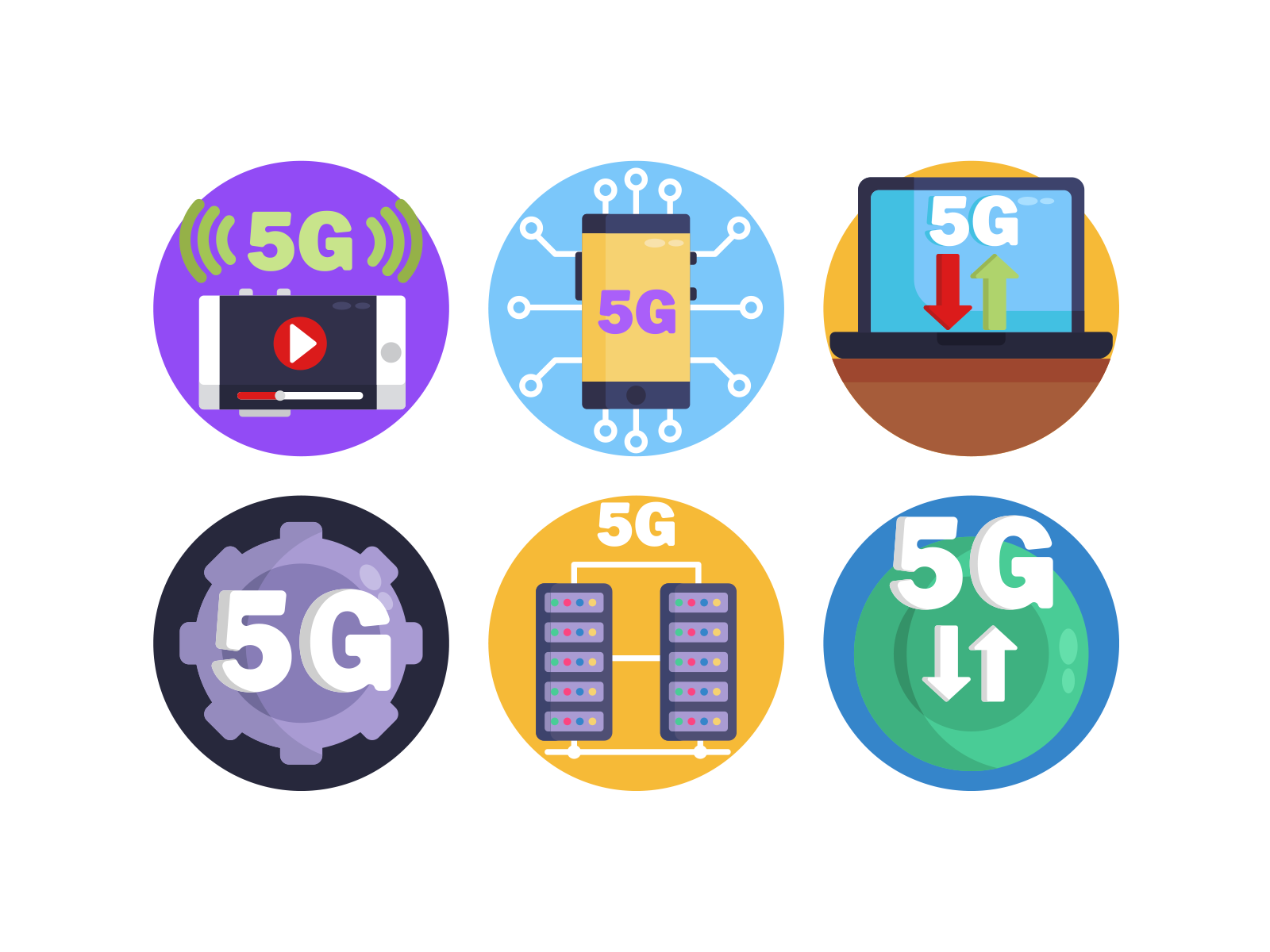 5G Icons by Dighital on Dribbble