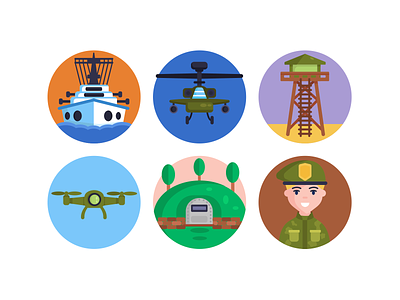 Army Icons army coloured icons drone flat icons icon icons icons pack military military base ship vector vectors