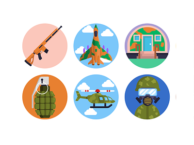 Army Icons army coloured icons flat icons grenade gun icon icons military military base plane vector vectors war