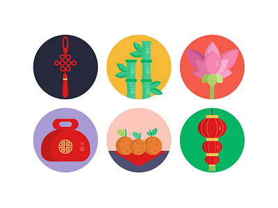 Chinese New Year Icons celebration chinese new year coloured icons flat icons holiday icon icons icons pack new year vector vectors