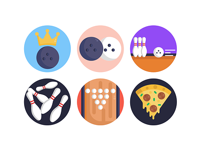 Bowling Icons bowling bowling ball coloured icons design flat icons icon icons icons pack skittle vector vectors