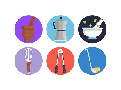 Kitchen Tools Icons coloured icons flat icons icon icons icons pack kitchen kitchen tools kitchenware vector vectors