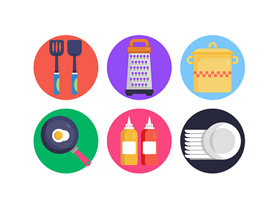 Kitchen Tools Icons coloured icons flat icons icon icons icons pack kitchen kitchen tools kitchenware vector vectors