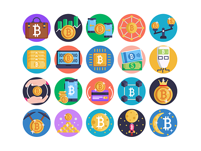 Bitcoin Icons bitcoin blockchain coloured icons cryptocurrency currency finance flat icons icon icons icons pack money vector vectors