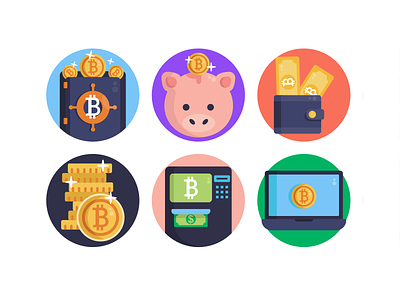 Bitcoin Icons bitcoin coloured icons cryptocurrency finance flat icons icon icons icons pack money vector vectors