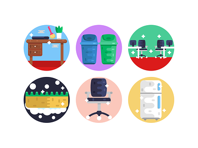Home and Office Cleaning Icons clean cleaning coloured icons dust bin flat icons home icon icons icons pack office vector vectors