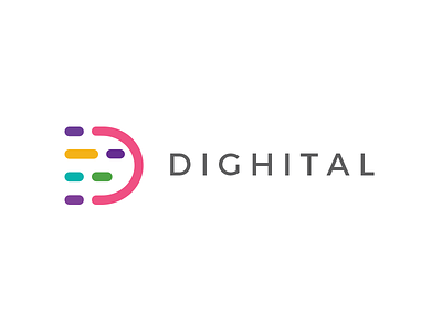 Dighital New Logo Design colourful design design logo digital design graphic design. logo design logotype design multi colours visual design webdesign