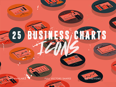 25 Business Charts Icons