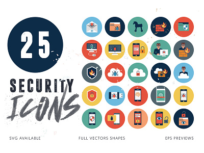 25 Security Icons cloud security icon computer security icon firewall security icon firewall security icon set hacker icon high security icons set phishing security icon phone security icon security icons usb security icon