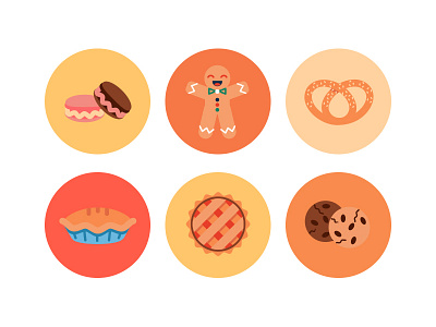 Bakery Pastry Icons bakery icons coloured icons flat bakery icons flat icons flat pretzel icons pastry icons pie icons
