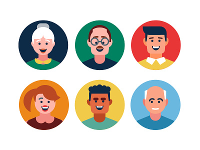 User Avatar Profile Flat Icons by Dighital on Dribbble