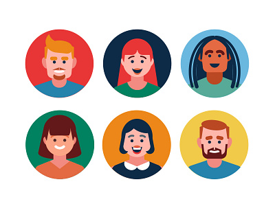 User Avatar Profile Flat Icons by Dighital on Dribbble