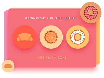 Bakery Icons Card View bakery icons card design flat bakery icons icons flat design pastry icons
