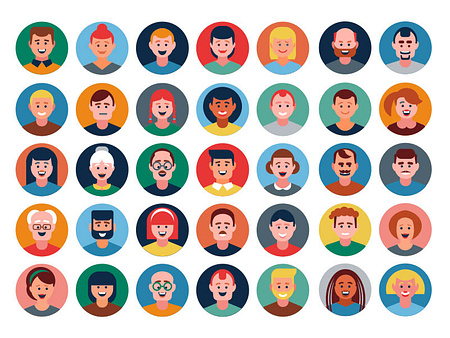 User Avatar Profile Flat Icons by Dighital on Dribbble