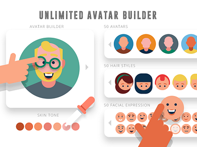 Avatar Builder avatar builder avatar creator avatar flat icons avatar icons flat design
