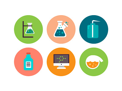 Laboratory icons chemistry icons flat chemistry icon. flat icons flat laboratory icons laboratory icon labs icons
