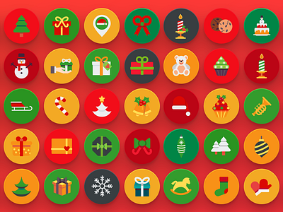 Christmas flat icons christmas cake christmas flat icons christmas icons christmas icons set elf flat icons icons christmas snowman