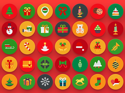 Christmas flat icons