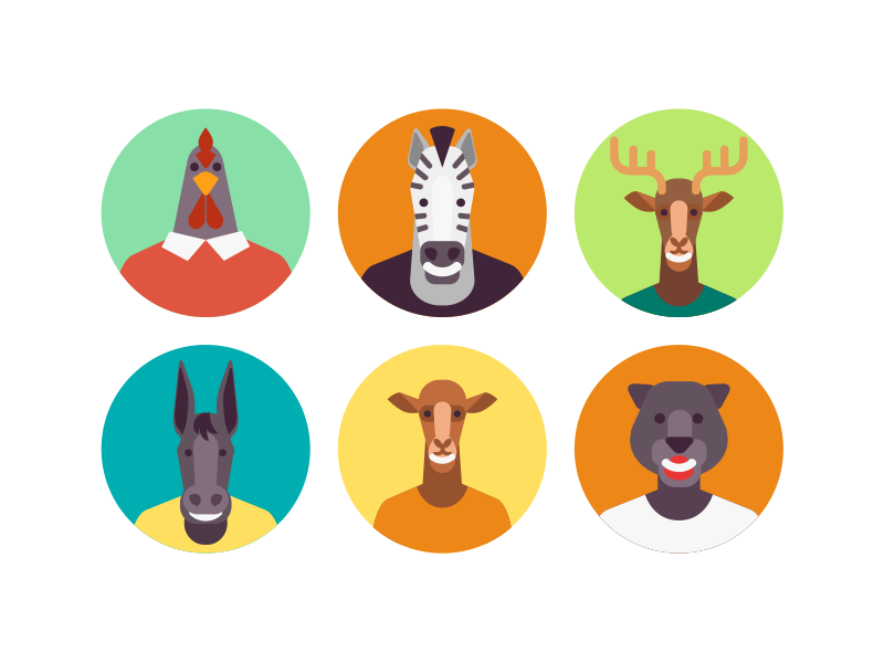 User Avatar Profile Flat Icons by Dighital on Dribbble