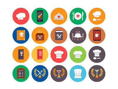 Restaurant Icons chef cooking cooking icons flat icons icons kitchen restaurant restaurant icons