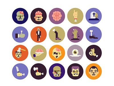 Halloween Zombie Icons