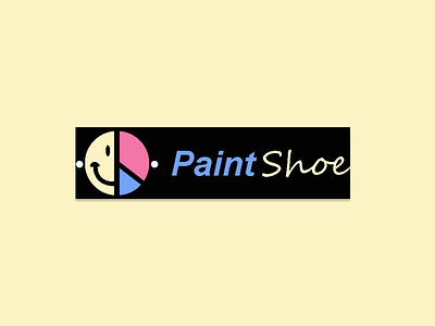 PAINTSHOE branding design illustration lettermark logo logotype paint painting shape elements shoe shoe design shoes typography vector