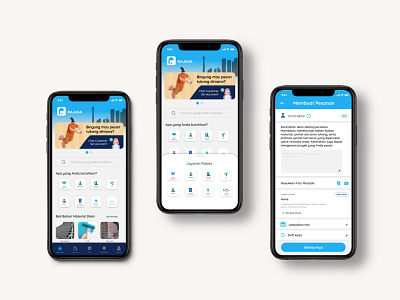 Rajasa App application ui cleaningservice constraction contactor design jasa maintenance service ui uidesign uiux ux uxresearch