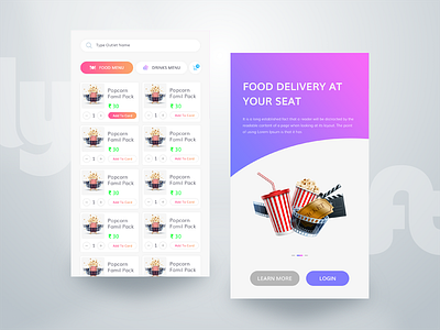 Mobile Landing Page booking app canteen food gr mobile app