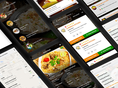 Food App branding card eat food mobile app online order restaurants ui ux