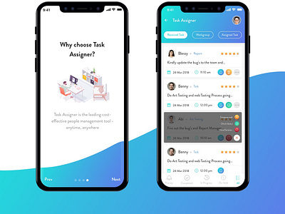 Task Assigner App mobile app task list task manager ui ux