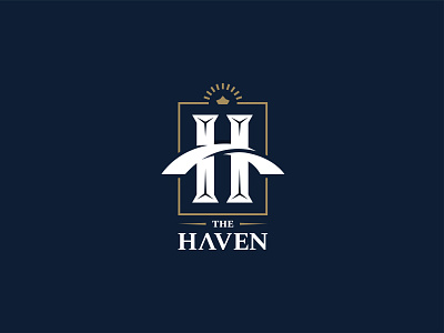 THE HAVEN branding design flat logo vector